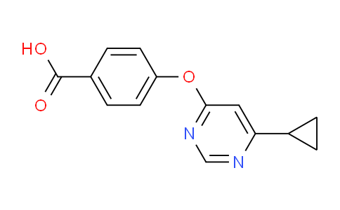 CAS No. 1708288-99-6, 4-((6-Cyclopropylpyrimidin-4-yl)oxy)benzoic acid