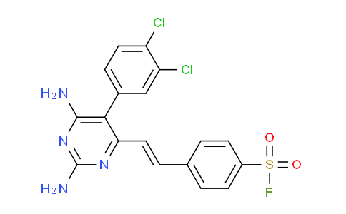 CAS No. 24346-18-7, 4-(2-(2,6-Diamino-5-(3,4-dichlorophenyl)pyrimidin-4-yl)vinyl)benzene-1-sulfonyl fluoride
