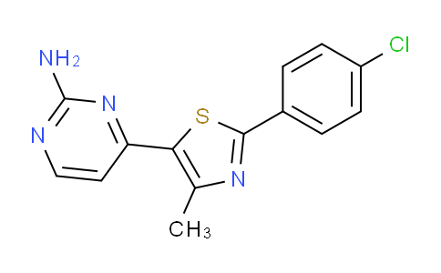 CAS No. 308088-19-9, 4-(2-(4-Chlorophenyl)-4-methylthiazol-5-yl)pyrimidin-2-amine