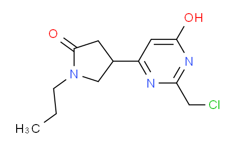 CAS No. 1713477-11-2, 4-(2-(Chloromethyl)-6-hydroxypyrimidin-4-yl)-1-propylpyrrolidin-2-one