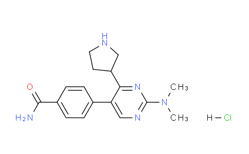 CAS No. 1361113-68-9, 4-(2-(Dimethylamino)-4-(pyrrolidin-3-yl)pyrimidin-5-yl)benzamide hydrochloride