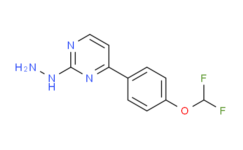 CAS No. 932240-78-3, 4-(4-(Difluoromethoxy)phenyl)-2-hydrazinylpyrimidine