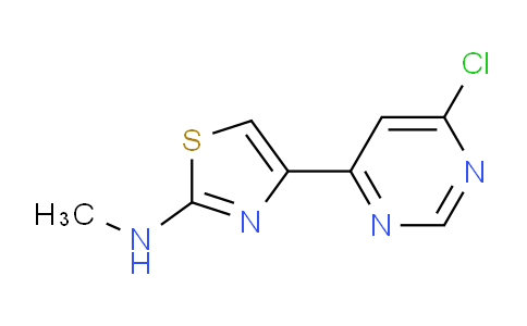 CAS No. 932738-80-2, 4-(6-Chloropyrimidin-4-yl)-N-methylthiazol-2-amine