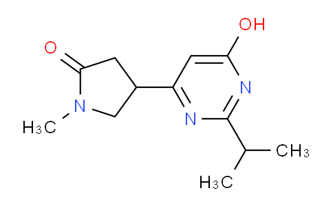 CAS No. 1713589-42-4, 4-(6-Hydroxy-2-isopropylpyrimidin-4-yl)-1-methylpyrrolidin-2-one