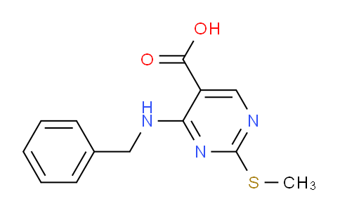 CAS No. 686267-34-5, 4-(Benzylamino)-2-(methylthio)pyrimidine-5-carboxylic acid