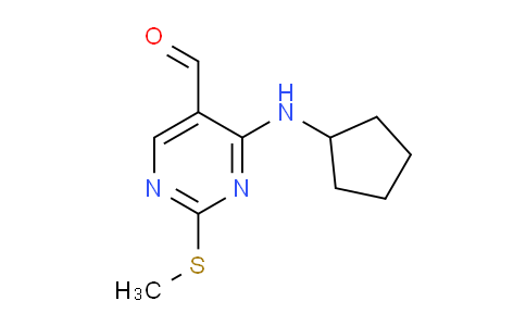 CAS No. 211245-64-6, 4-(Cyclopentylamino)-2-(methylthio)pyrimidine-5-carbaldehyde