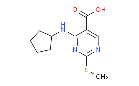CAS No. 1065075-68-4, 4-(Cyclopentylamino)-2-(methylthio)pyrimidine-5-carboxylic acid