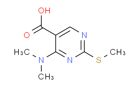 CAS No. 1065075-76-4, 4-(Dimethylamino)-2-(methylthio)pyrimidine-5-carboxylic acid