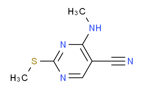 CAS No. 185040-27-1, 4-(Methylamino)-2-(methylthio)pyrimidine-5-carbonitrile