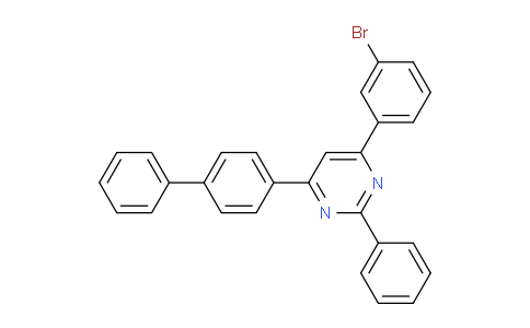 CAS No. 1955546-93-6, 4-([1,1'-Biphenyl]-4-yl)-6-(3-bromophenyl)-2-phenylpyrimidine