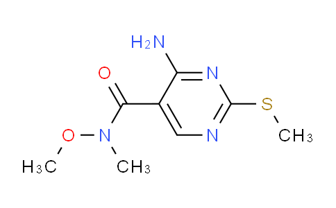 CAS No. 741714-02-3, 4-Amino-N-methoxy-N-methyl-2-(methylthio)pyrimidine-5-carboxamide