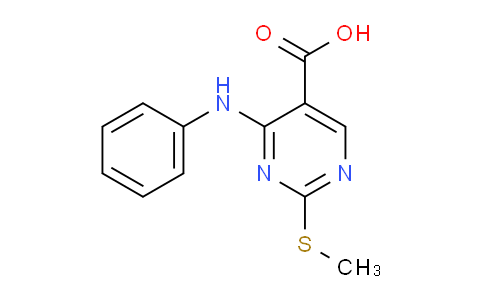 CAS No. 857200-26-1, 4-Anilino-2-(methylthio)pyrimidine-5-carboxylic acid