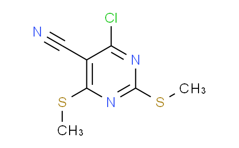 CAS No. 277749-57-2, 4-Chloro-2,6-bis(methylthio)pyrimidine-5-carbonitrile