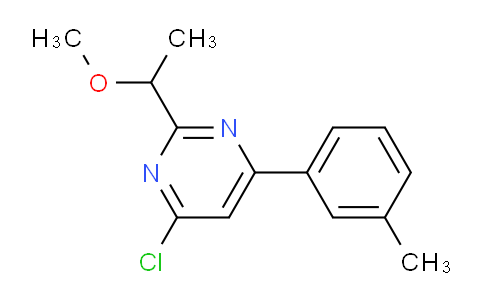 CAS No. 1708288-59-8, 4-Chloro-2-(1-methoxyethyl)-6-(m-tolyl)pyrimidine
