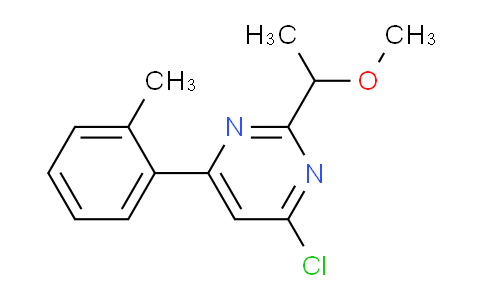CAS No. 1713589-56-0, 4-Chloro-2-(1-methoxyethyl)-6-(o-tolyl)pyrimidine