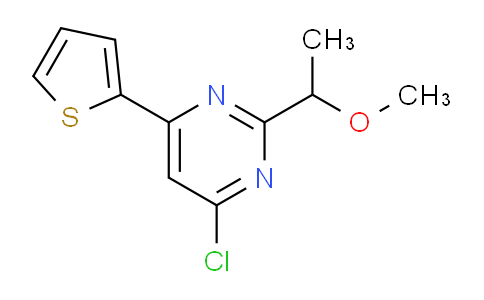 CAS No. 1708437-42-6, 4-Chloro-2-(1-methoxyethyl)-6-(thiophen-2-yl)pyrimidine