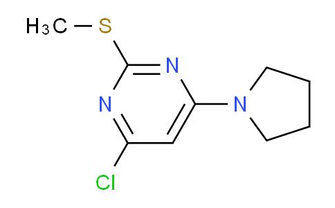 CAS No. 339017-59-3, 4-Chloro-2-(methylthio)-6-(pyrrolidin-1-yl)pyrimidine