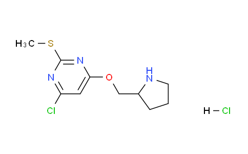 CAS No. 1289386-68-0, 4-Chloro-2-(methylthio)-6-(pyrrolidin-2-ylmethoxy)pyrimidine hydrochloride