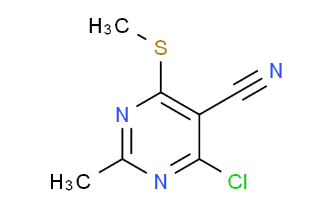 CAS No. 112969-42-3, 4-Chloro-2-methyl-6-(methylthio)pyrimidine-5-carbonitrile