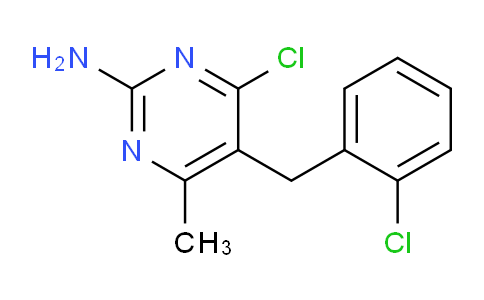 CAS No. 500157-71-1, 4-Chloro-5-(2-chlorobenzyl)-6-methylpyrimidin-2-amine