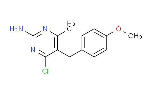 CAS No. 16682-67-0, 4-Chloro-5-(4-methoxybenzyl)-6-methylpyrimidin-2-amine