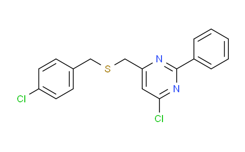 CAS No. 339279-19-5, 4-Chloro-6-(((4-chlorobenzyl)thio)methyl)-2-phenylpyrimidine