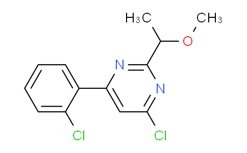 CAS No. 1713589-58-2, 4-Chloro-6-(2-chlorophenyl)-2-(1-methoxyethyl)pyrimidine