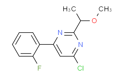 CAS No. 1708208-53-0, 4-Chloro-6-(2-fluorophenyl)-2-(1-methoxyethyl)pyrimidine