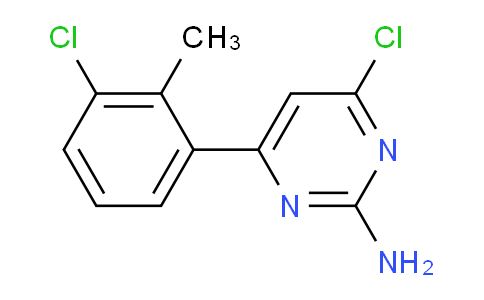 CAS No. 1612184-10-7, 4-Chloro-6-(3-chloro-2-methylphenyl)pyrimidin-2-amine