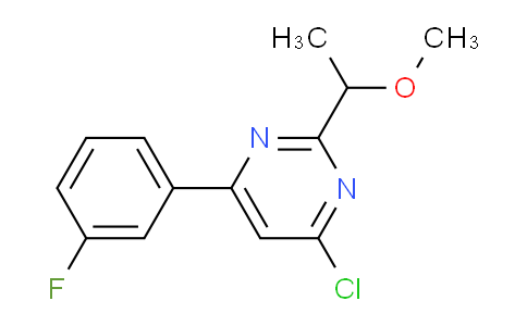 CAS No. 1710293-48-3, 4-Chloro-6-(3-fluorophenyl)-2-(1-methoxyethyl)pyrimidine
