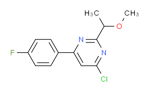 CAS No. 1713713-39-3, 4-Chloro-6-(4-fluorophenyl)-2-(1-methoxyethyl)pyrimidine