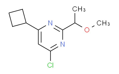 CAS No. 1713589-50-4, 4-Chloro-6-cyclobutyl-2-(1-methoxyethyl)pyrimidine