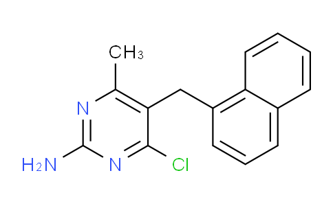 CAS No. 500157-97-1, 4-Chloro-6-methyl-5-(naphthalen-1-ylmethyl)pyrimidin-2-amine