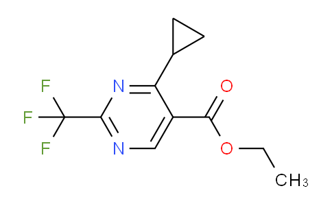 CAS No. 887409-11-2, 4-Cyclopropyl-2-(trifluoromethyl)pyrimidine-5-carboxylic acid ethyl ester