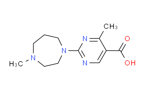 CAS No. 1552885-36-5, 4-Methyl-2-(4-methyl-1,4-diazepan-1-yl)pyrimidine-5-carboxylic acid