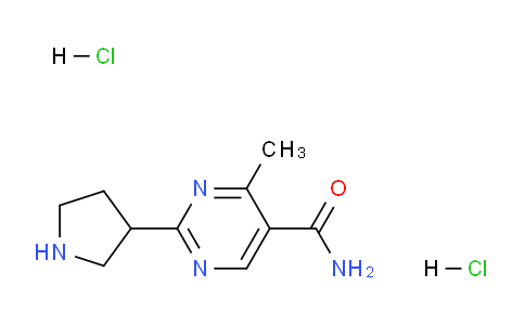 CAS No. 1361112-05-1, 4-Methyl-2-(pyrrolidin-3-yl)pyrimidine-5-carboxamide dihydrochloride