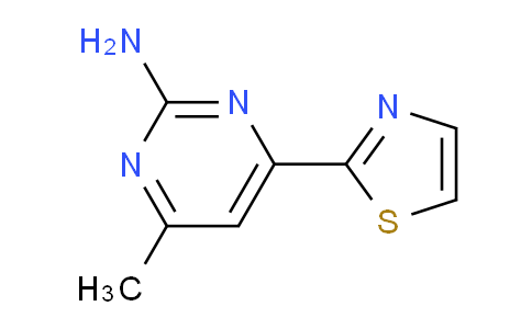 CAS No. 913322-48-2, 4-Methyl-6-(thiazol-2-yl)pyrimidin-2-amine