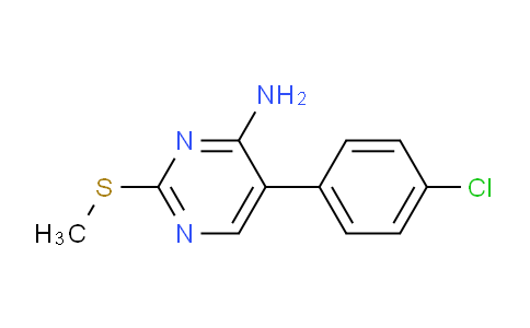 CAS No. 1260910-16-4, 5-(4-Chlorophenyl)-2-(methylthio)pyrimidin-4-amine
