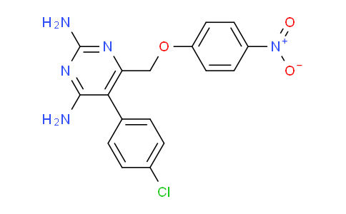 CAS No. 136265-92-4, 5-(4-Chlorophenyl)-6-((4-nitrophenoxy)methyl)pyrimidine-2,4-diamine