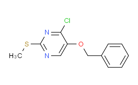 CAS No. 4973-78-8, 5-(Benzyloxy)-4-chloro-2-(methylthio)pyrimidine