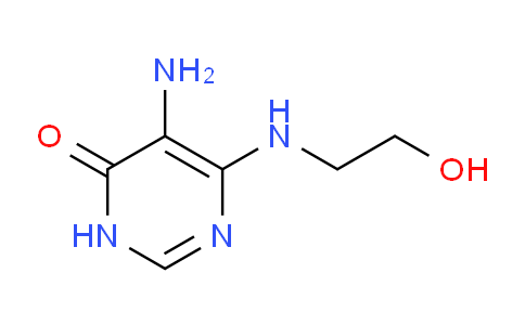 CAS No. 61667-19-4, 5-Amino-6-((2-hydroxyethyl)amino)pyrimidin-4(3H)-one