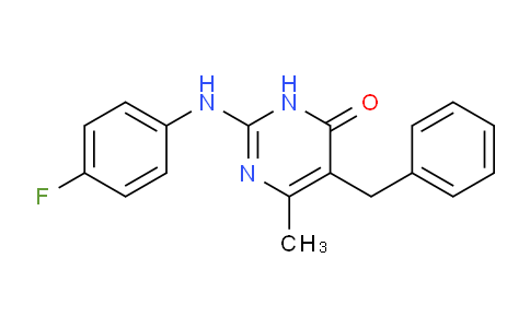 CAS No. 1306739-76-3, 5-Benzyl-2-((4-fluorophenyl)amino)-6-methylpyrimidin-4(3H)-one