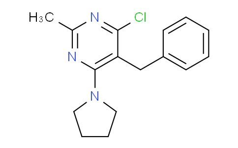 CAS No. 500156-13-8, 5-Benzyl-4-chloro-2-methyl-6-(pyrrolidin-1-yl)pyrimidine