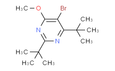 CAS No. 140201-01-0, 5-Bromo-2,4-di-tert-butyl-6-methoxypyrimidine