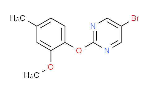 CAS No. 1017789-03-5, 5-Bromo-2-(2-methoxy-4-methylphenoxy)pyrimidine