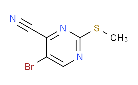CAS No. 1023812-08-9, 5-Bromo-2-(methylthio)pyrimidine-4-carbonitrile