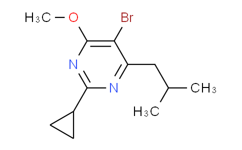 CAS No. 945955-14-6, 5-Bromo-2-cyclopropyl-4-isobutyl-6-methoxypyrimidine