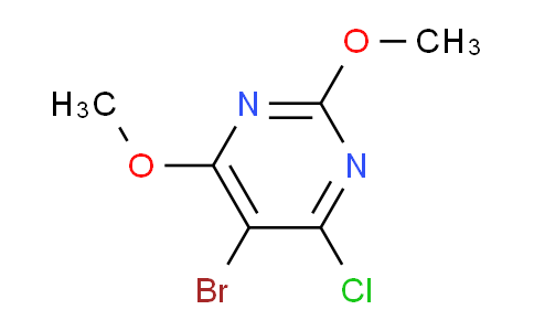 CAS No. 42362-16-3, 5-Bromo-4-chloro-2,6-dimethoxypyrimidine