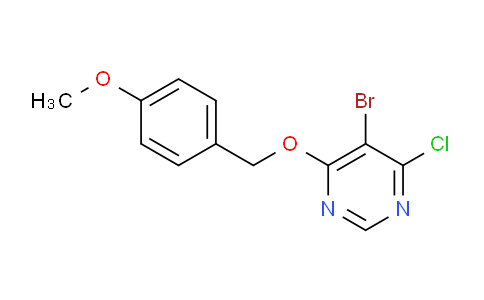 CAS No. 1325694-78-7, 5-Bromo-4-chloro-6-((4-methoxybenzyl)oxy)pyrimidine