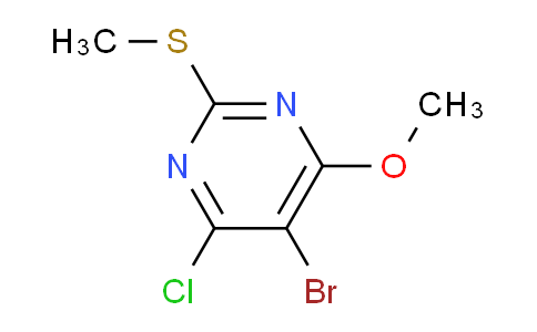 CAS No. 1934443-37-4, 5-bromo-4-chloro-6-methoxy-2-(methylthio)pyrimidine